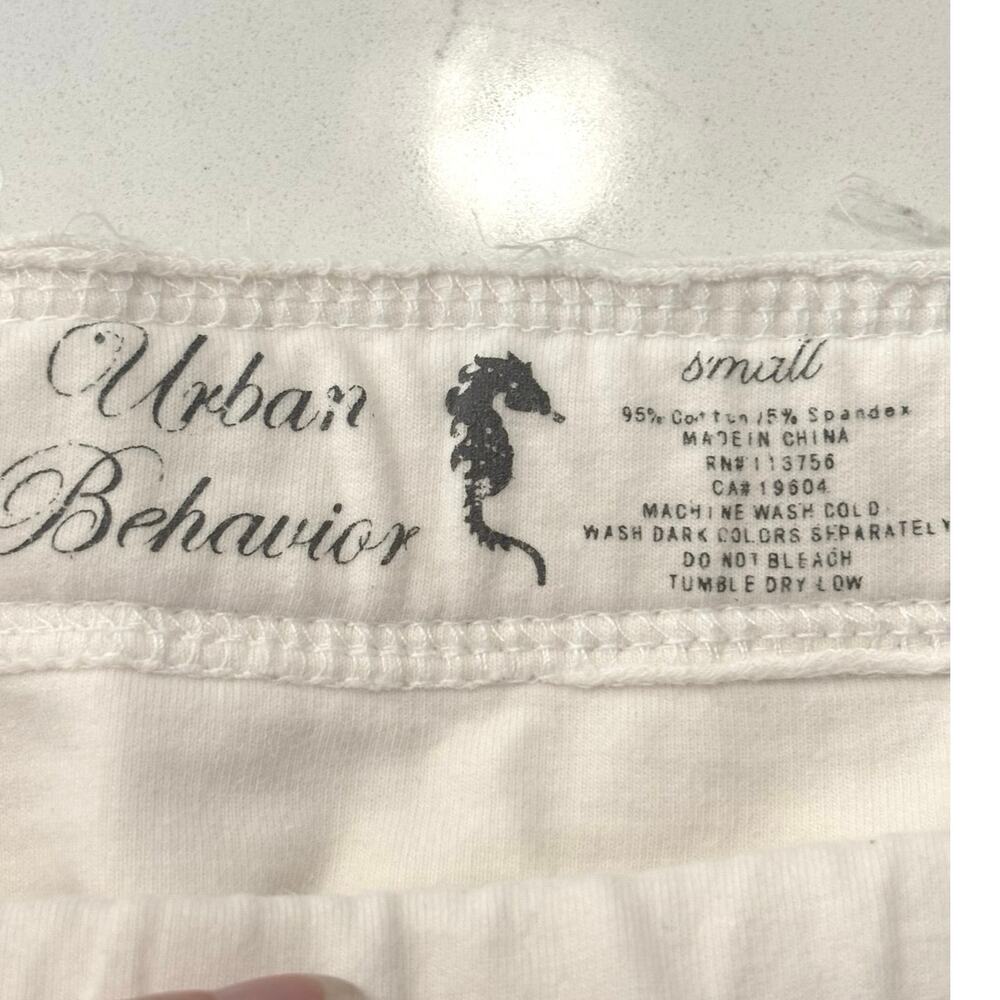 Y2K Urban Behavior white micro mini  skirt sz S preppy streetwear academia - Picture 6 of 6